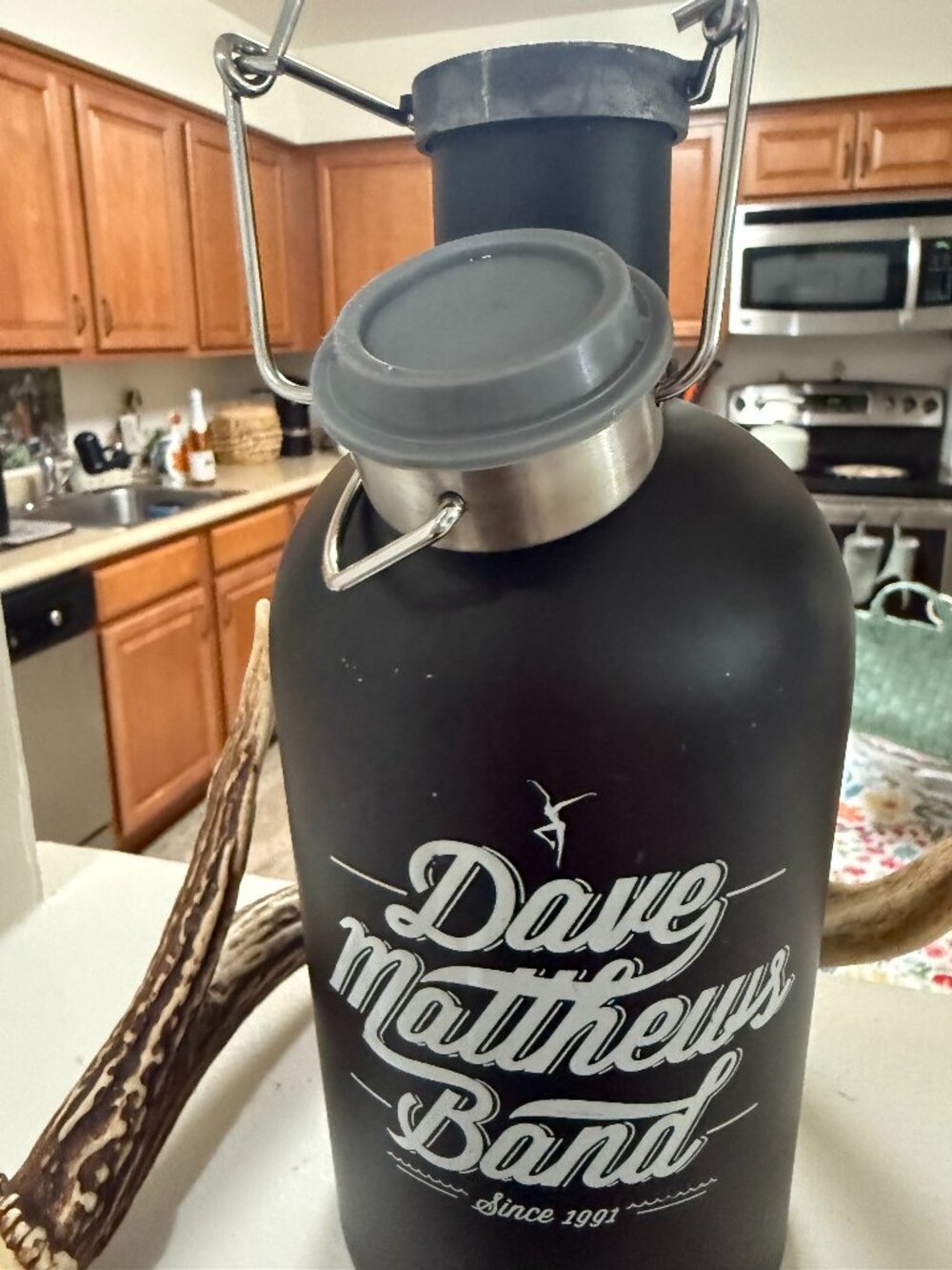 Official Dave Matthews Band 64oz Growler Matte Black Stainless Steel